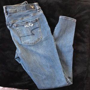American Eagle ripped skinny jeans